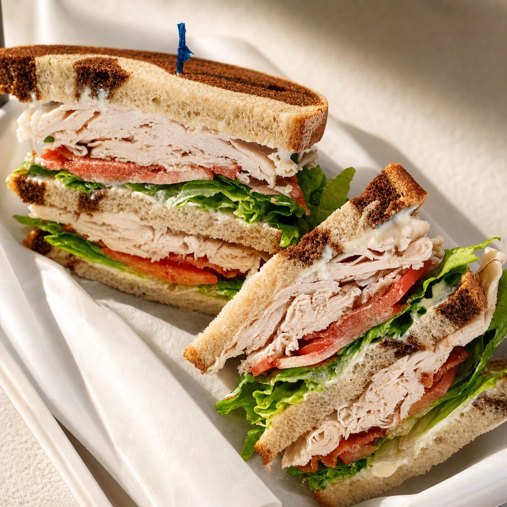 Turkey Club Sandwich.