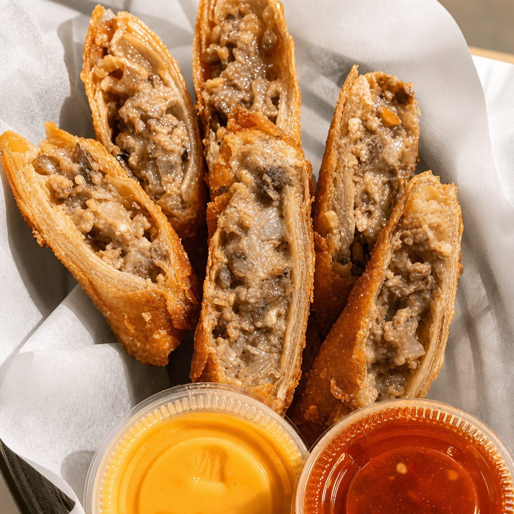 Cheese Steak Eggrolls.