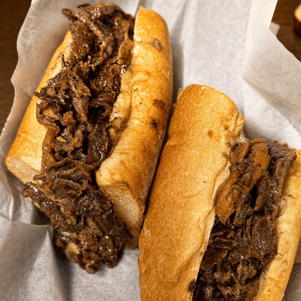 Mushroom & Gravy Cheese Steak.